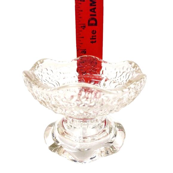 Vintage Anchor Hocking Pebble Glass Reversible Candle Holder Stax Pillar Taper - Picture 6 of 7